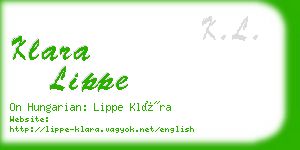 klara lippe business card